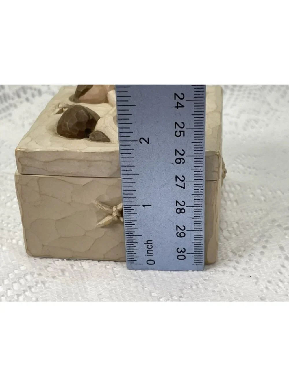 VTG 2003 Resin DEMDACO Willow Tree Susan LORDI Friendship Sculpted Keepsake Box